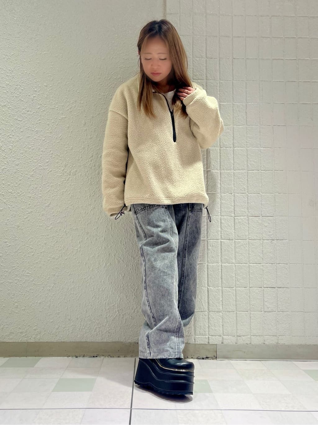 Moriさんの「ESPERANZA｜超厚底ボリュームスニーカー」を使ったコーディネート