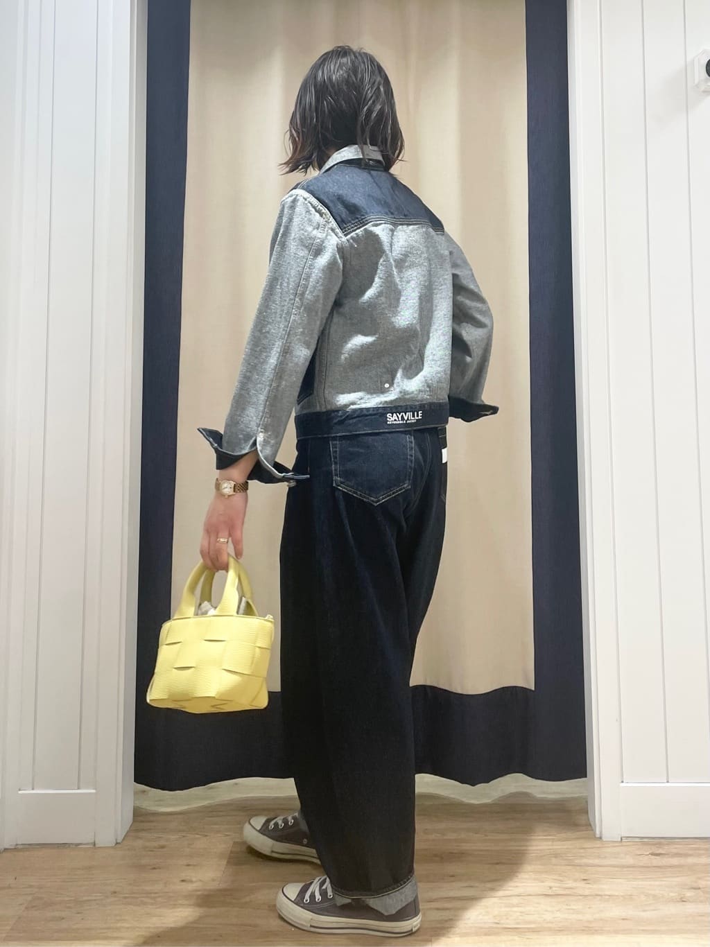 ISOさんの「Dessin｜【ユニセックス/2WAY】リバーシブルデニムジャケット」を使ったコーディネート