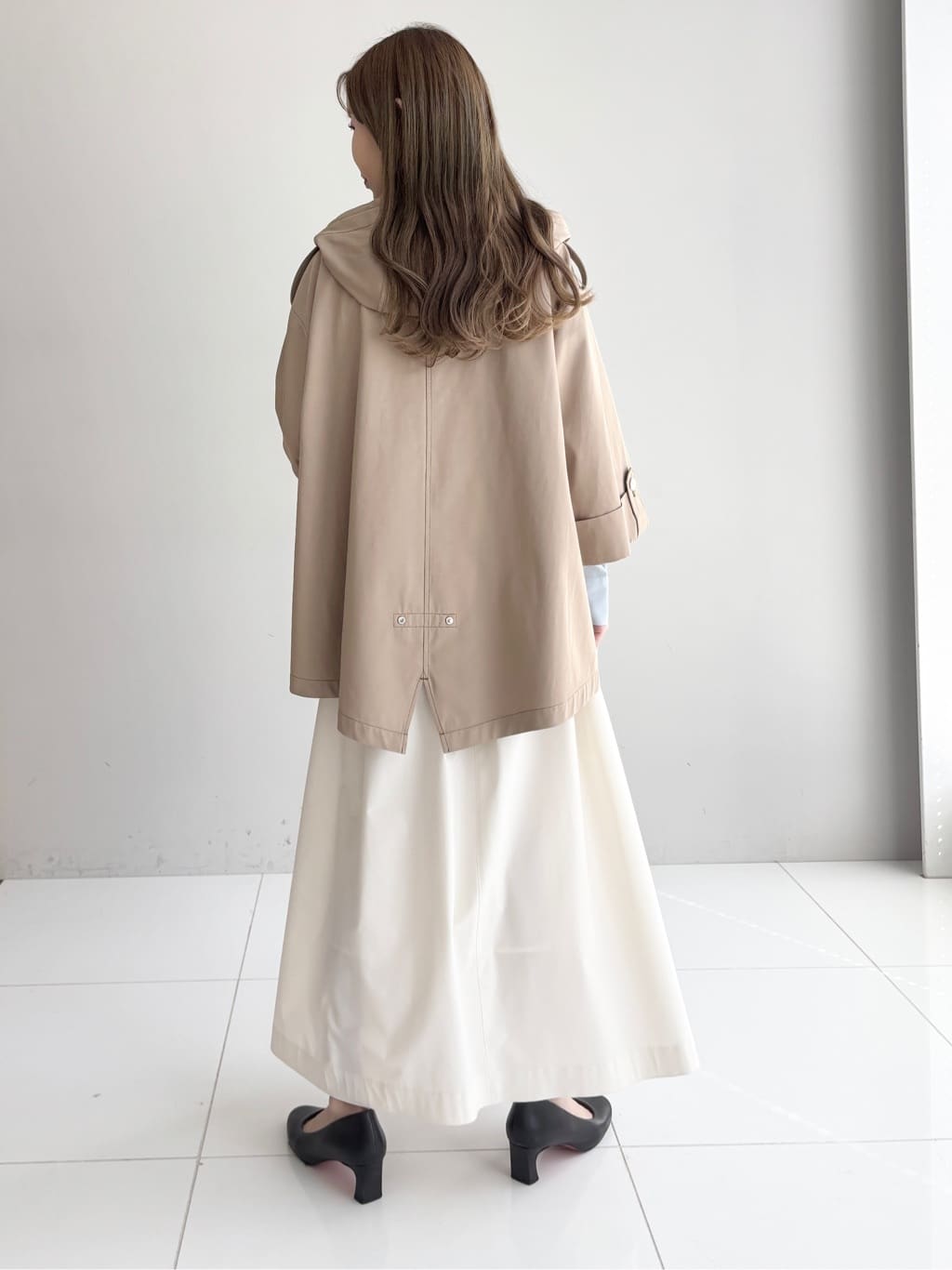 清水夏姫さんの「DRESSTERIOR｜【ウォッシャブル/撥水素材】Ａライン ショートモッズコート」を使ったコーディネート