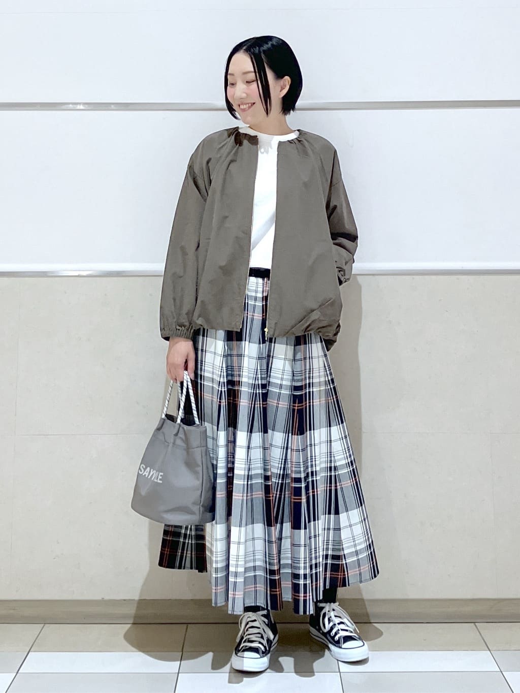 eriko さんの「Dessin｜【洗える】コットンナイロンバルーンヘムブルゾン」を使ったコーディネート