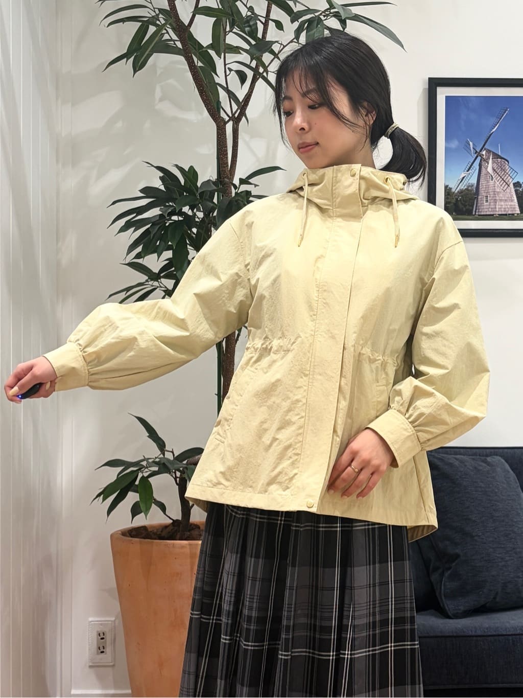 reinaさんの「Dessin｜【洗える】バイカラーデザインニット」を使ったコーディネート
