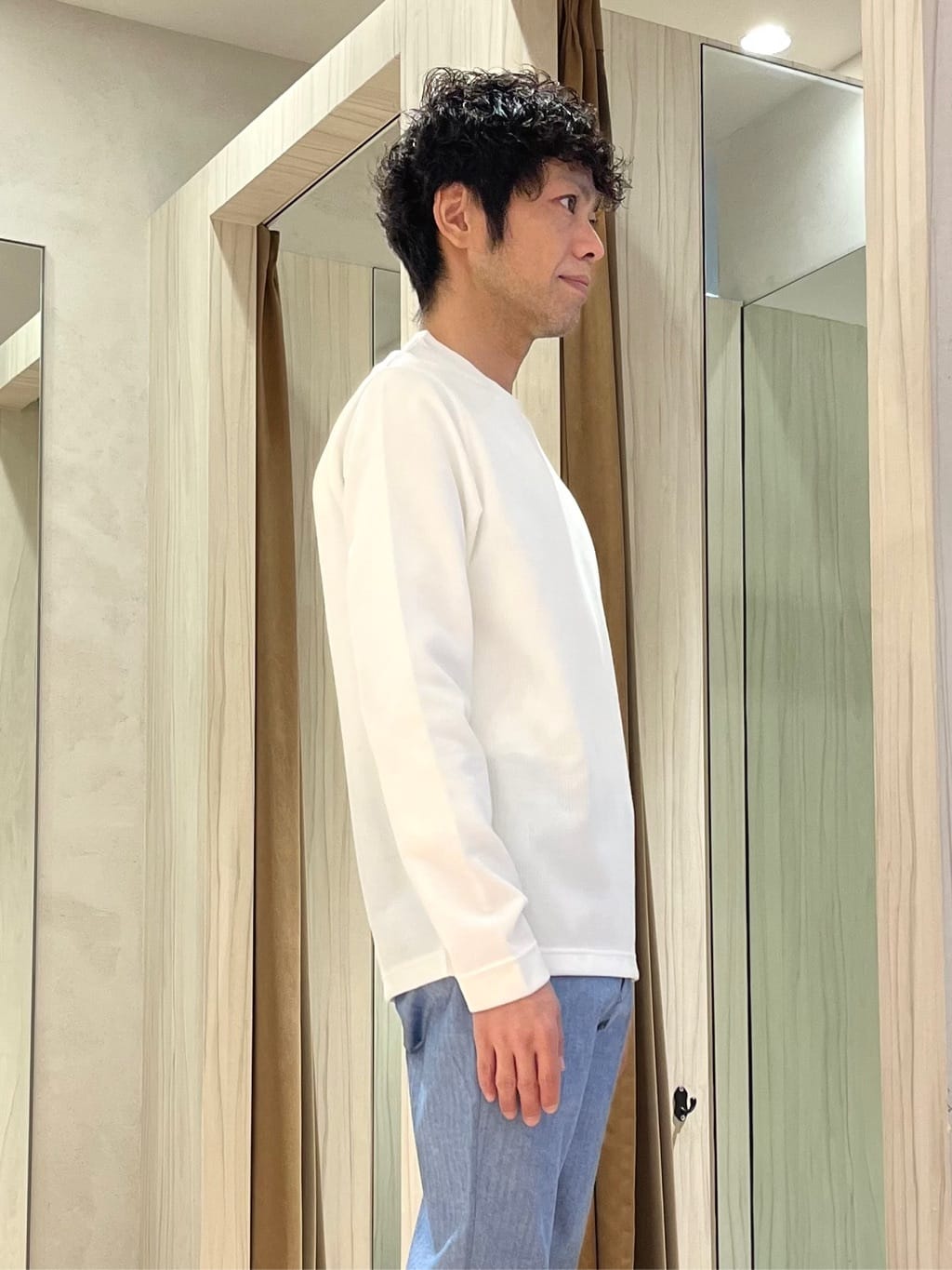 URAさんの「TAKEO KIKUCHI｜【BOWLER HAT LABEL】撥水 MA－1ブルゾン」を使ったコーディネート
