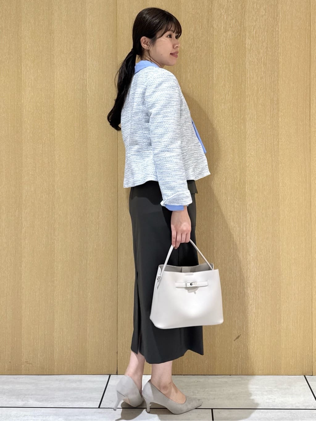 nanaさんの「UNTITLED｜◆【洗える/接触冷感】リラックスボウタイブラウス」を使ったコーディネート