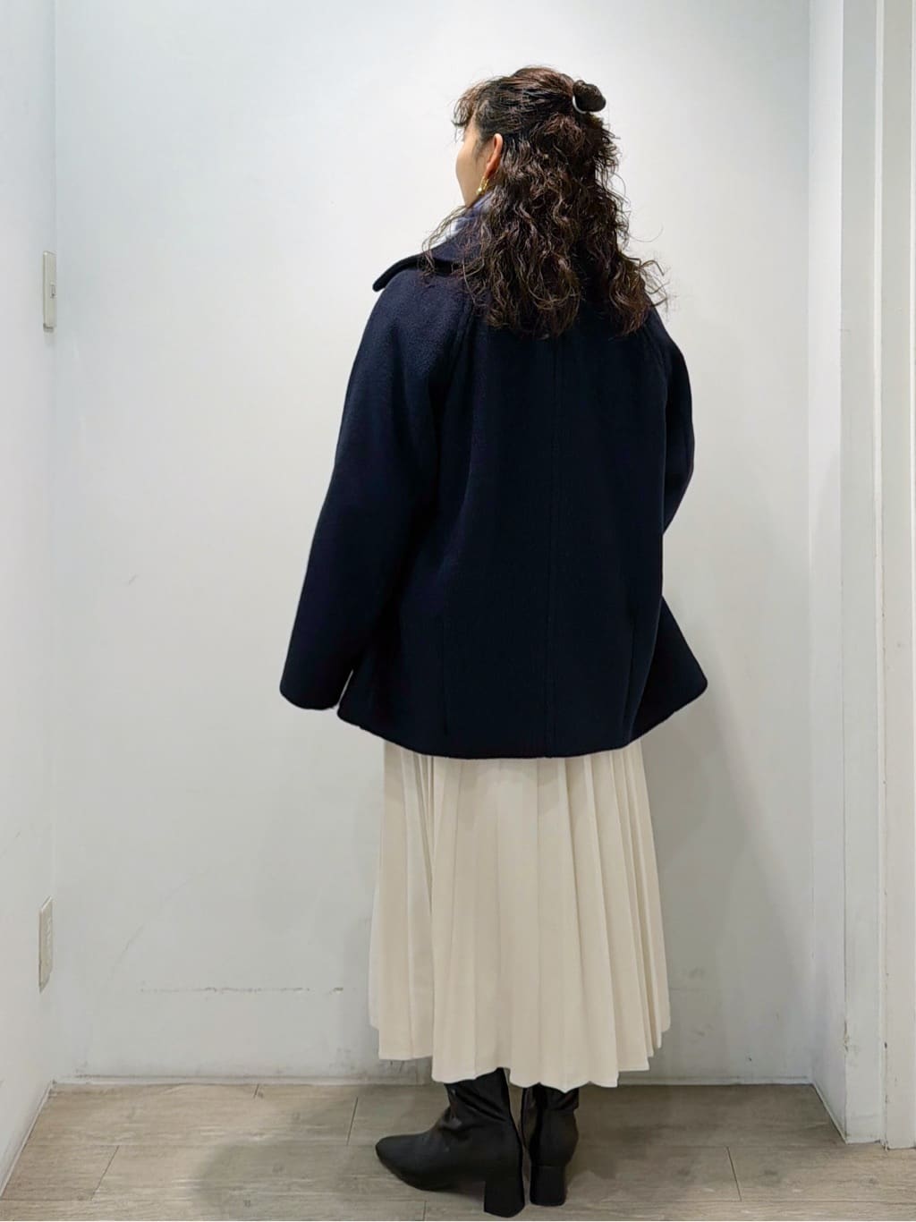 sumicaさんの「OPAQUE.CLIP｜カシミヤブレンドウールミドルピーコート」を使ったコーディネート