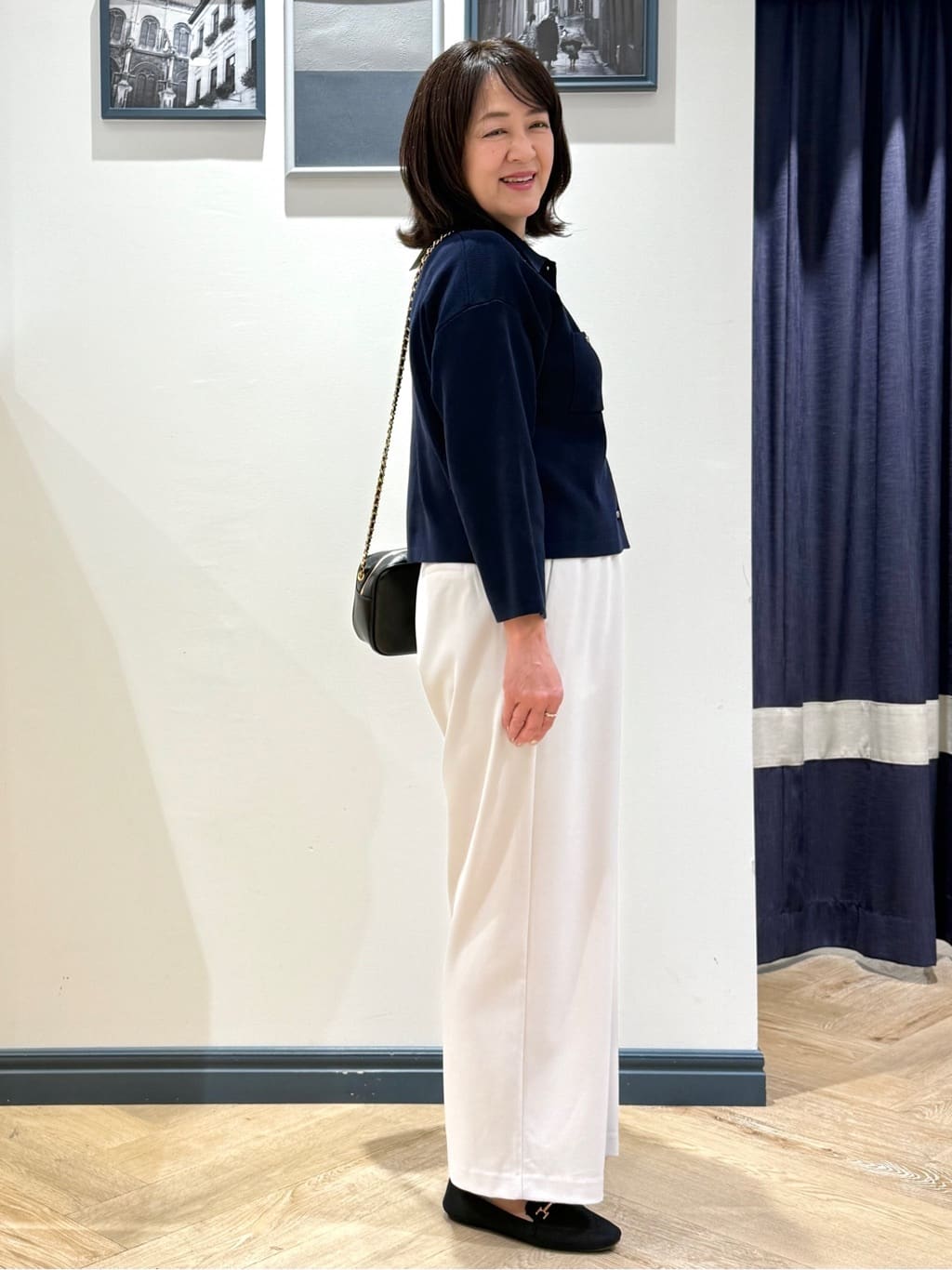 Lilyさんの「grove｜きれい見えとイージーな着心地を両立した、ウエストシャーリング ワイドパンツ」を使ったコーディネート