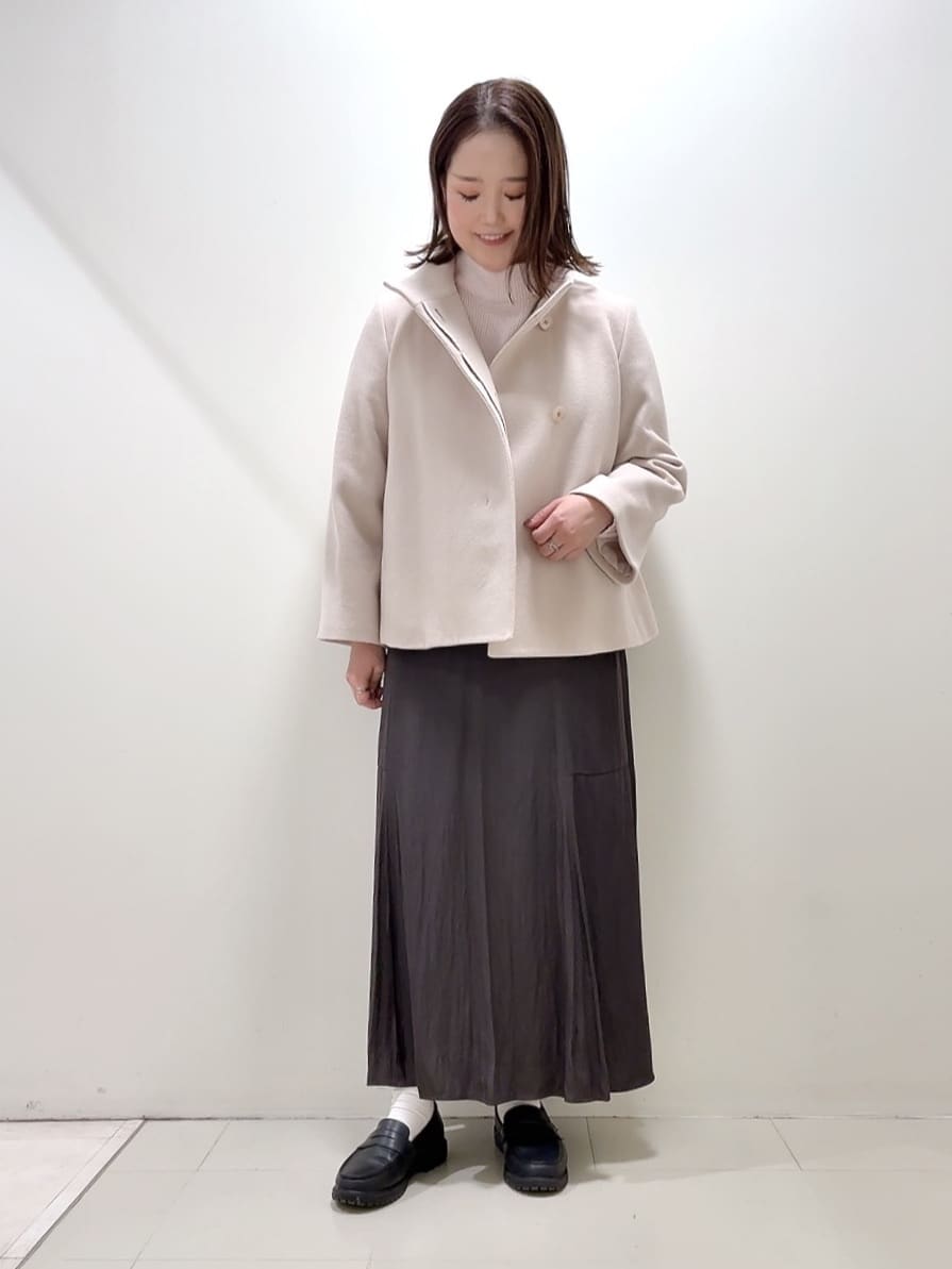 YUIさんの「UNTITLED｜【洗える】スポンディッシュ ボトルネックニット」を使ったコーディネート