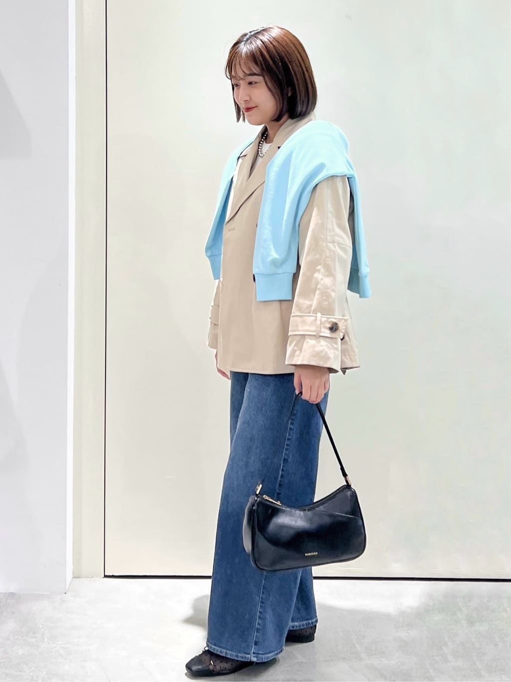 Unaさんの「OPAQUE.CLIP｜ロゴ刺繍裏毛トップス【洗濯機OK】」を使ったコーディネート