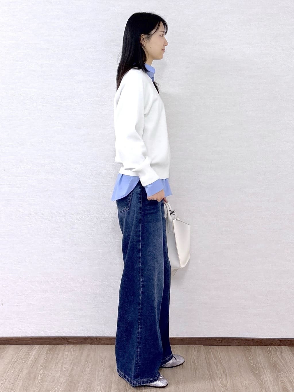 sachikoさんの「OPAQUE.CLIP｜スウェットライクニット【洗濯機OK】」を使ったコーディネート