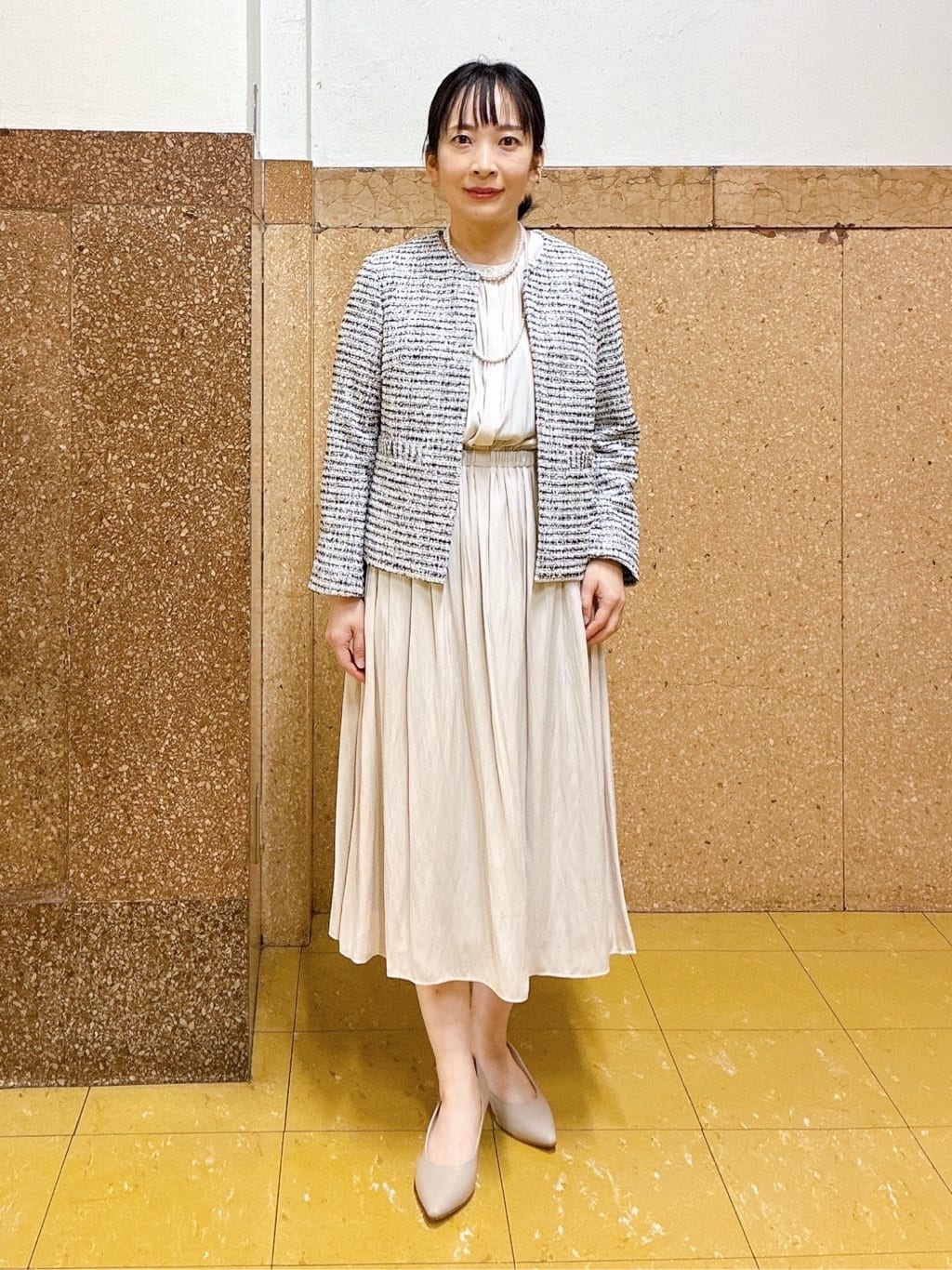 hattoriさんの「INDIVI｜【洗える】ギャザーフレアワンピース」を使ったコーディネート