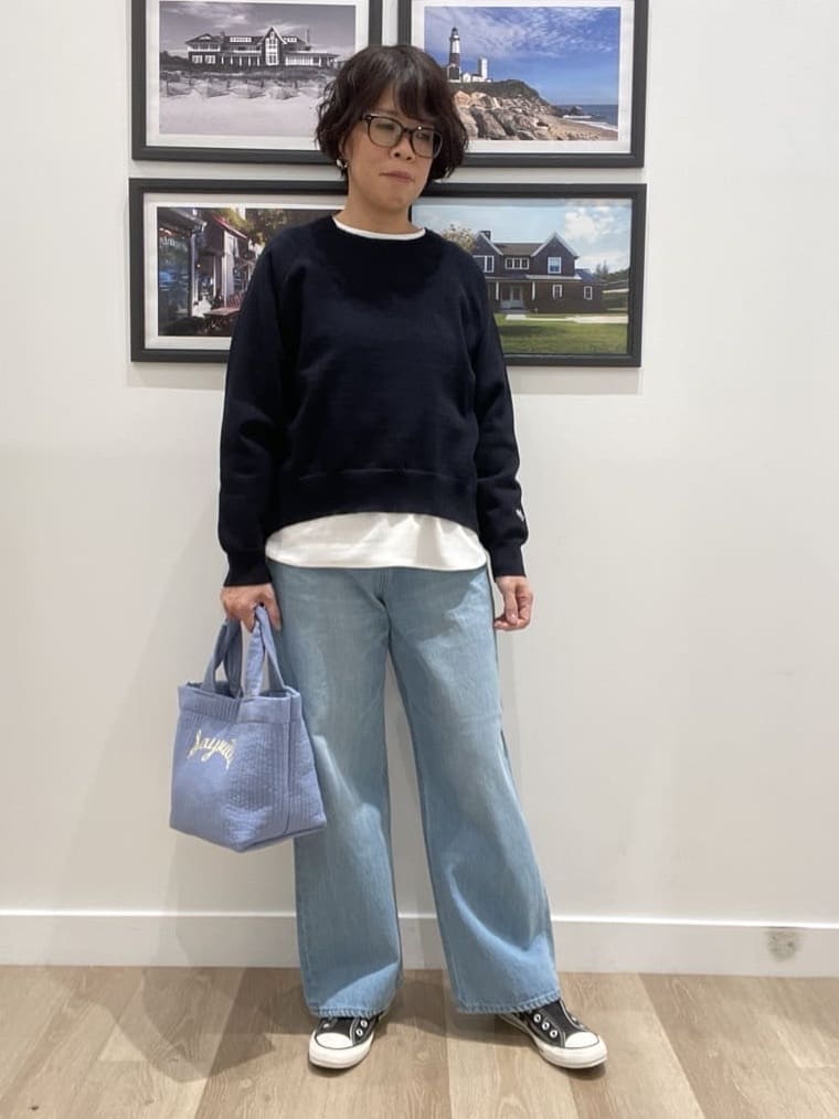 Naoさんの「Dessin｜【洗える】スウェットライクニット」を使ったコーディネート