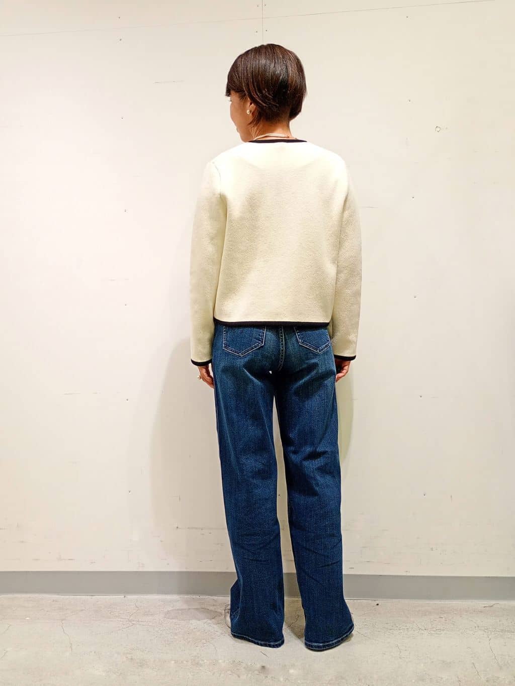 Kさんの「INDIVI｜【軽量】ブークレジャケット ニットカーディガン」を使ったコーディネート