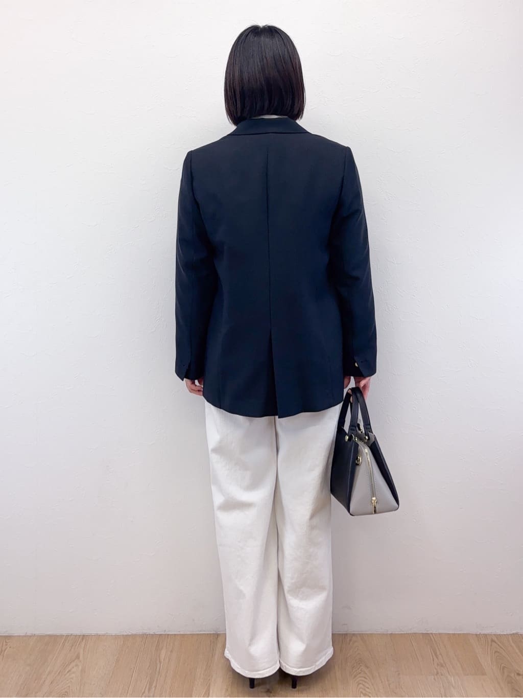 Takeさんの「OPAQUE.CLIP｜金ボタンダブルブレストテーラードジャケット／セットアップ対応【洗える】」を使ったコーディネート