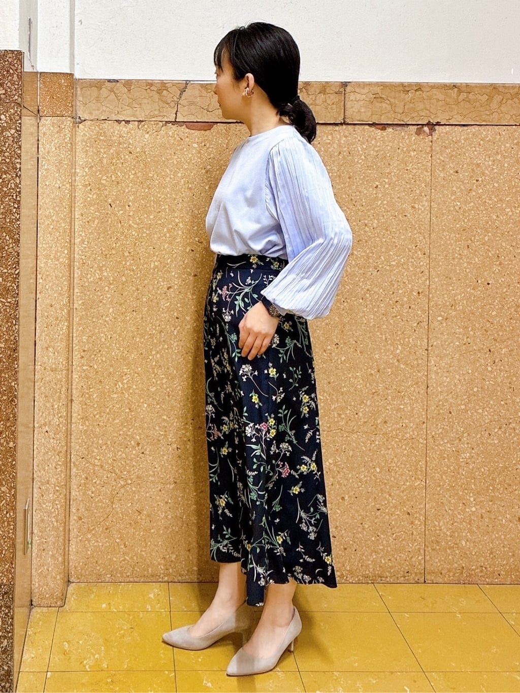 hattoriさんの「INDIVI｜【洗える／華やか】袖プリーツニット」を使ったコーディネート