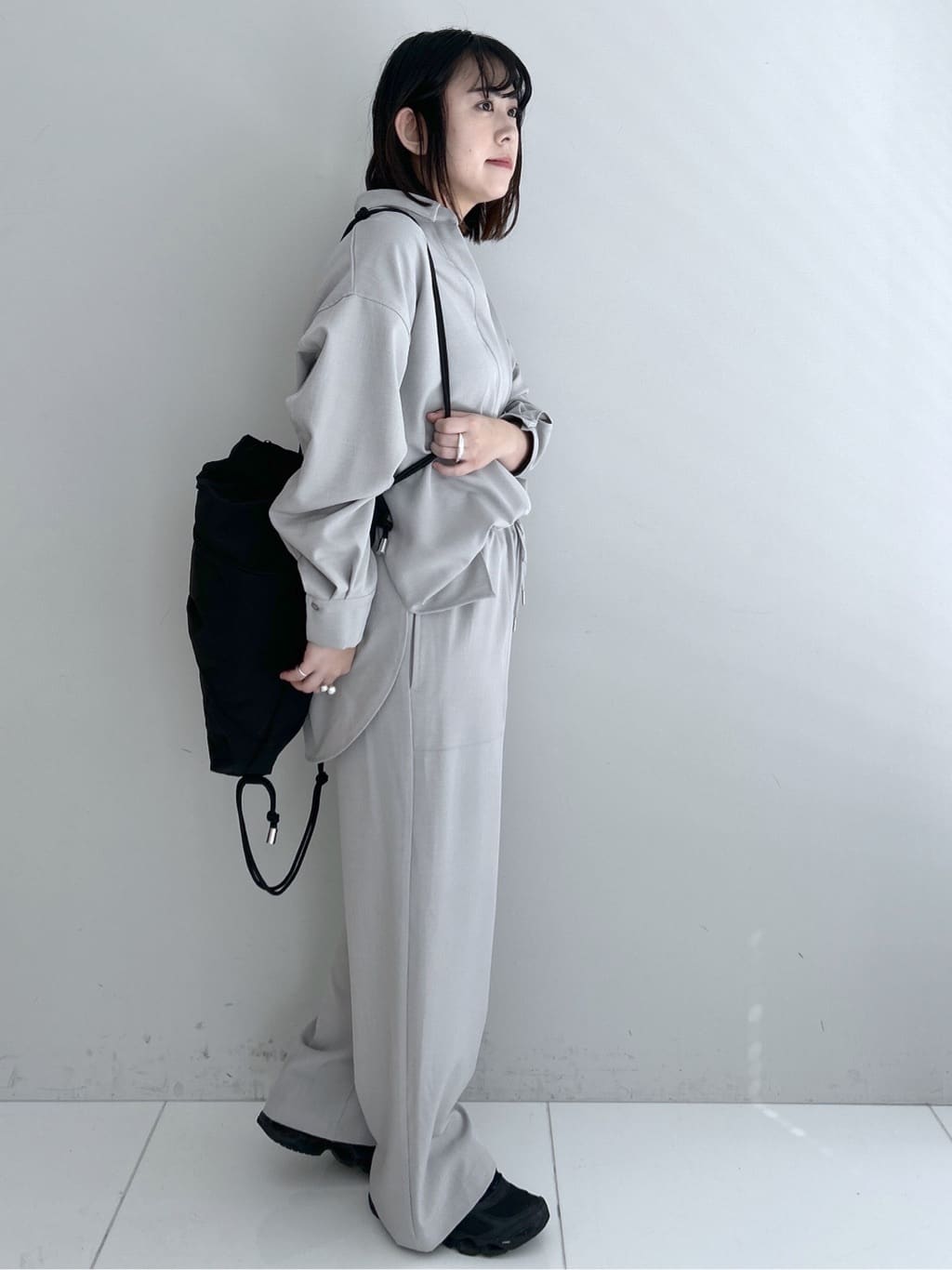 Hirokaさんの「Dessin｜【2点セット・洗える】メランジツイルセットアップ」を使ったコーディネート