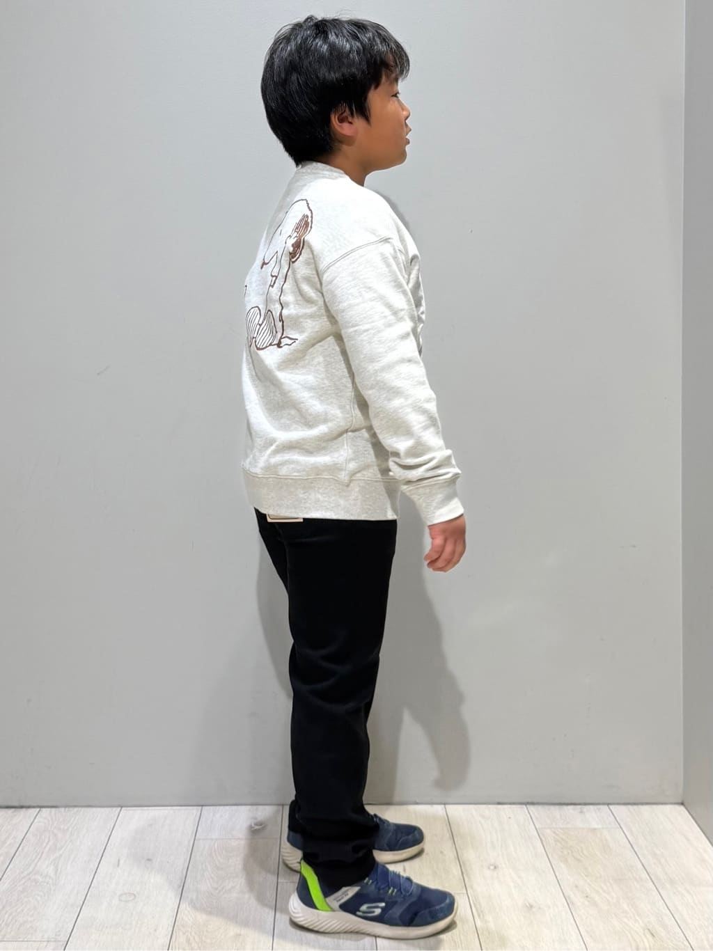 kuboさんの「THE SHOP TK｜【110－160】PEANUTS ／ ピーナッツ スヌーピーミニ裏毛スウェット」を使ったコーディネート