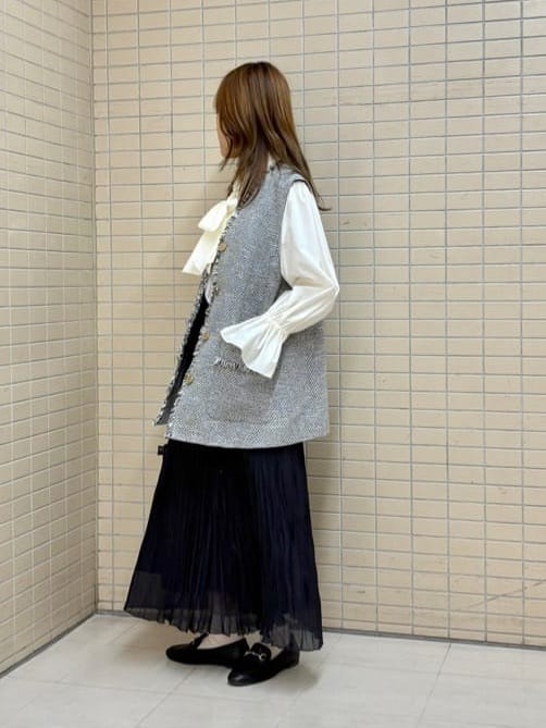 kyokaさんの「UNTITLED｜◆【セレモニー/華やか】2WAYボウタイブラウス」を使ったコーディネート