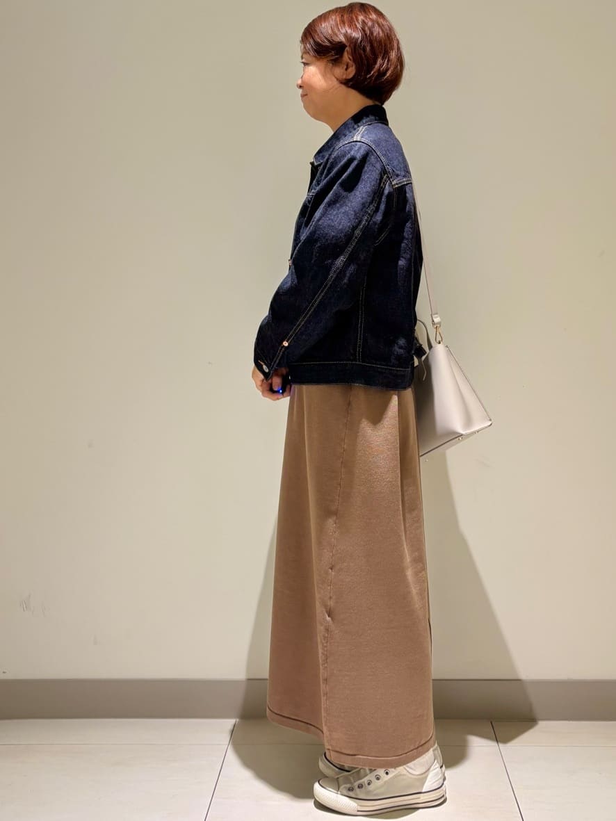 Haruさんの「Dessin｜【2点セット・洗える】ニットカーディガン&times;ノースリーブワンピース」を使ったコーディネート
