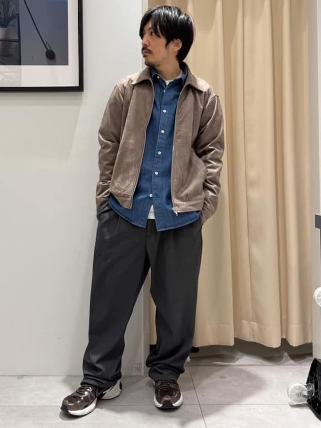はさんの「THE SHOP TK｜【POLO BCS 別注】 アソート長袖シャツ ストライプ／グレー／デニム」を使ったコーディネート