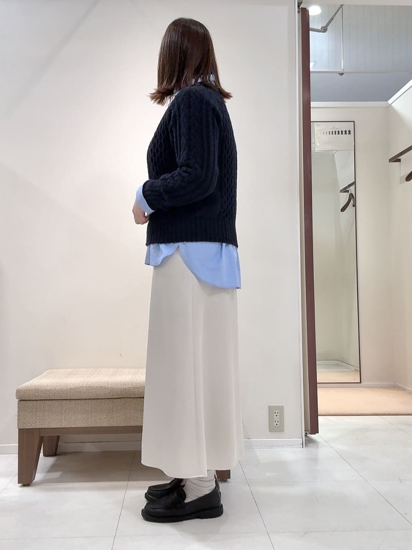 YUIさんの「UNTITLED｜【洗える】スポンディッシュ ケーブル柄ニット」を使ったコーディネート