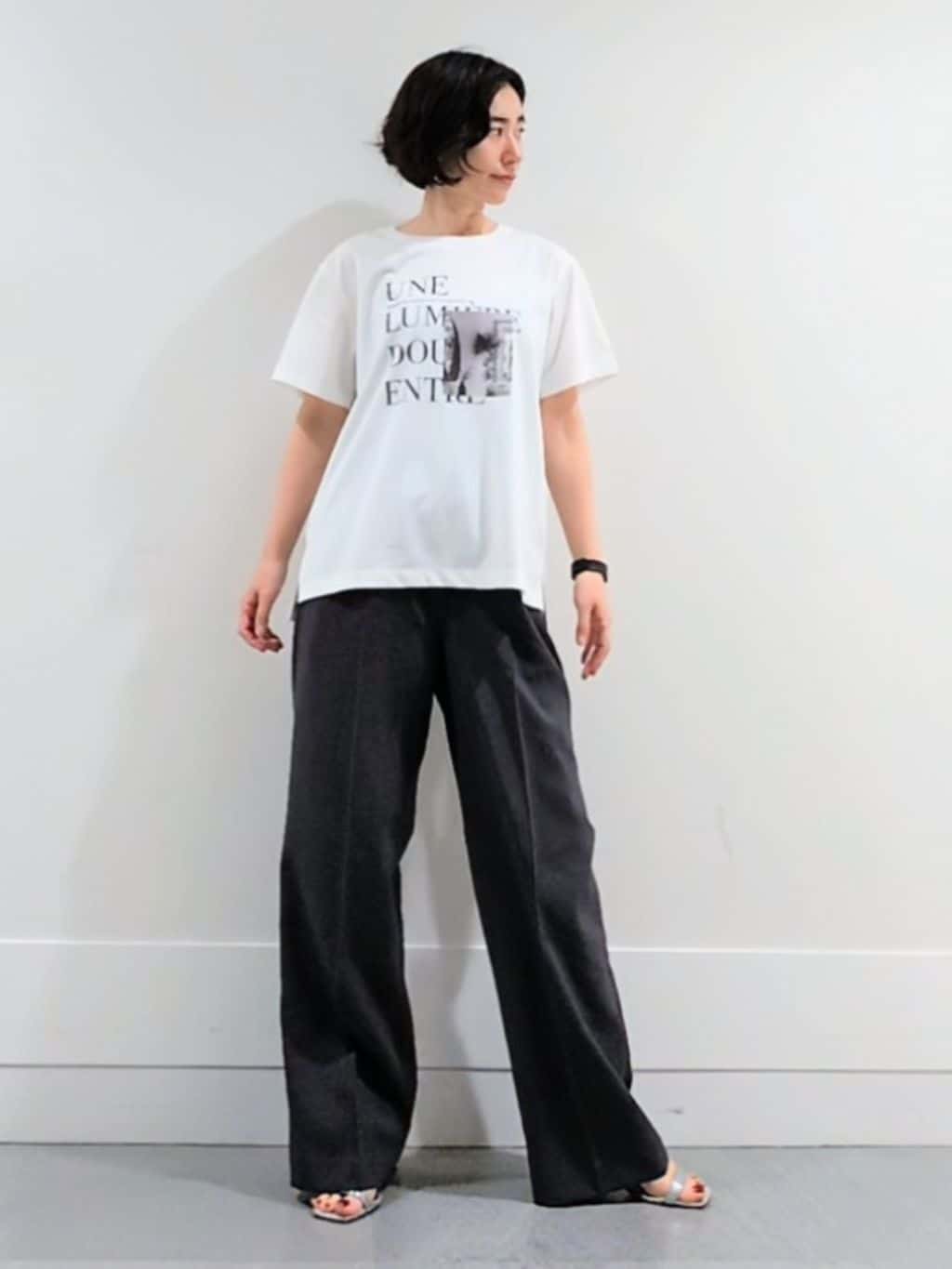 ミズタさんの「UNTITLED｜【UV/はっ水/セットアップ可】リラククールパンツ」を使ったコーディネート