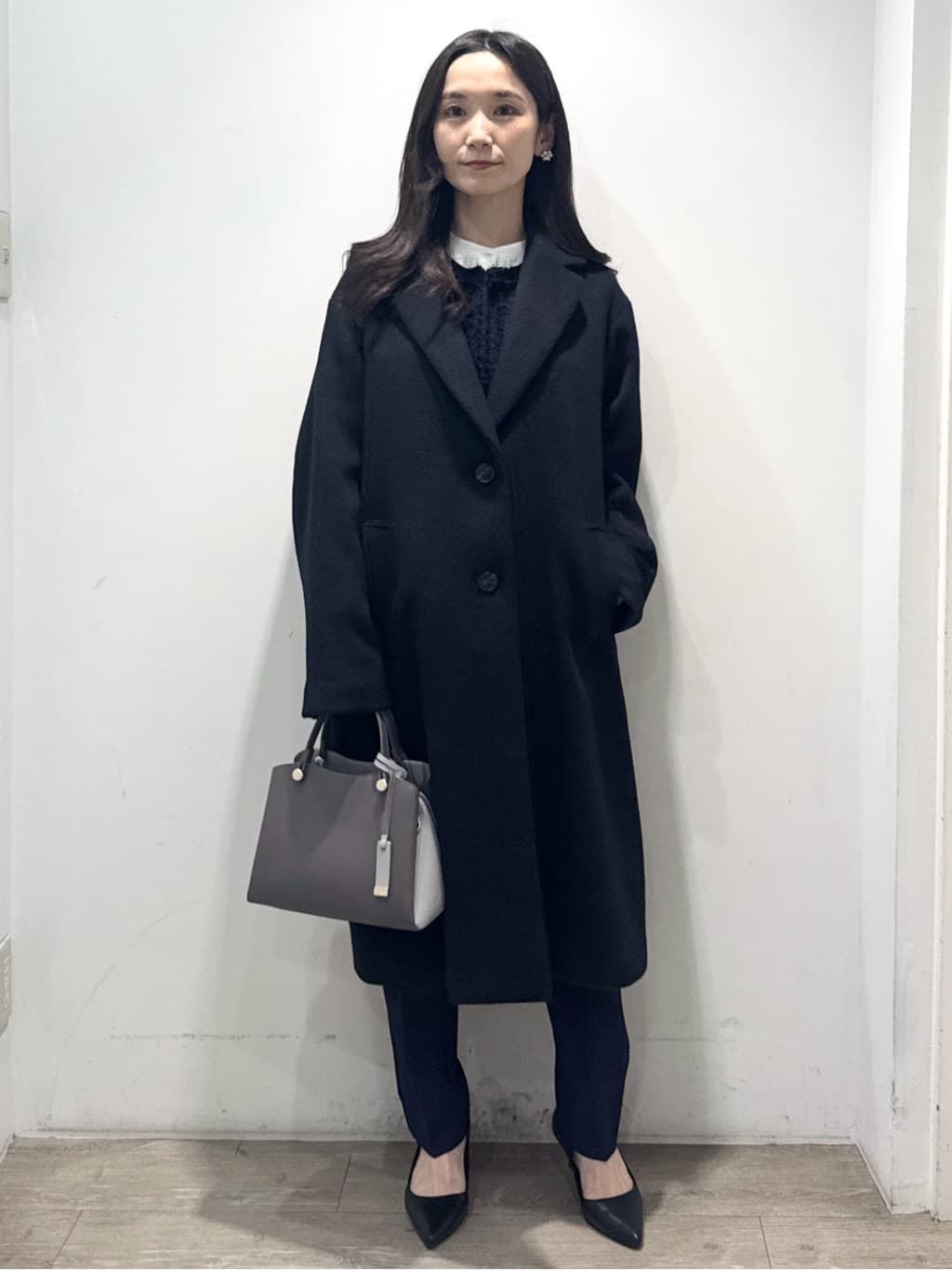 yuicciさんの「OPAQUE.CLIP｜カシミヤブレンドウールチェスターコート」を使ったコーディネート
