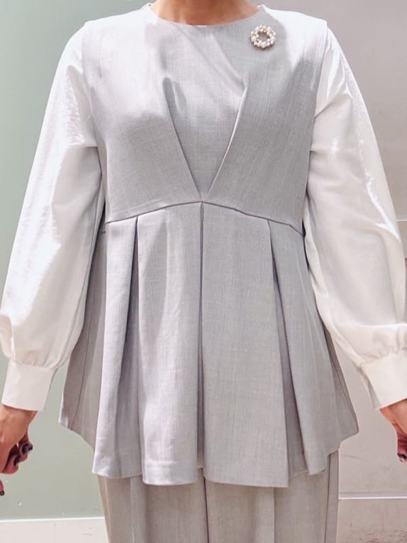 Komi☆さんの「grove｜【マシンウォッシュ/防シワ/S-3L】着回しできるカセット服ワイドパンツ」を使ったコーディネート