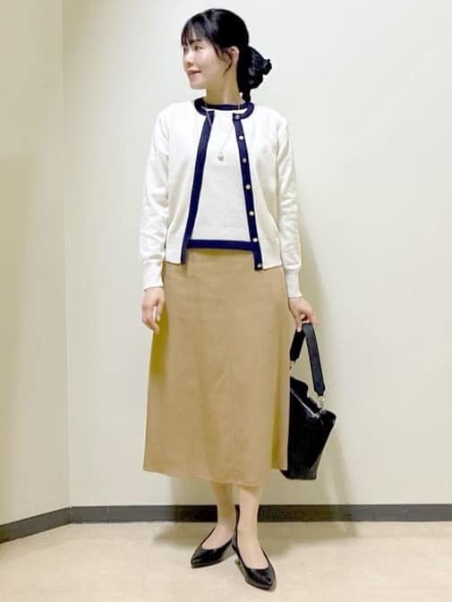  beni_gingerさんの「Reflect｜【アンサンブル可】バイカラーカーディガン」を使ったコーディネート