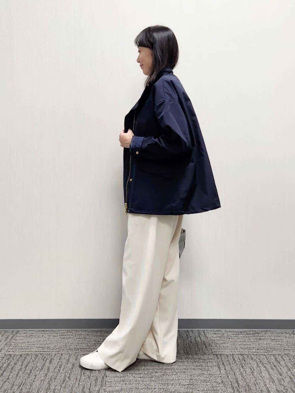naraさんの「Dessin｜【撥水/2WAY】フーディーブルゾン」を使ったコーディネート