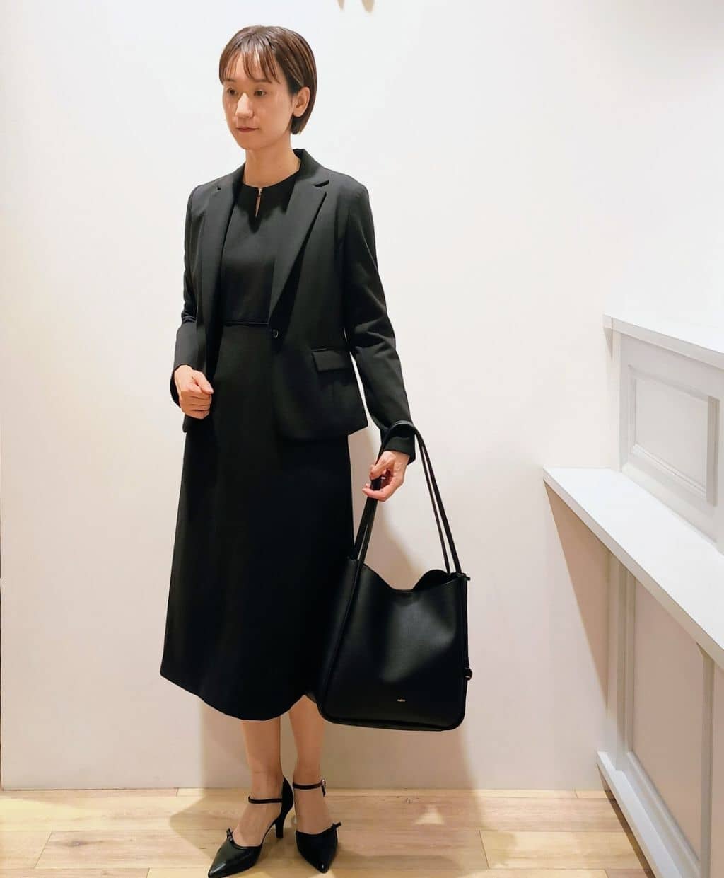 miuraさんの「index｜《5色展開／XS-LLサイズ》ストレッチテーラードジャケット／セットアップ対応【イージーアイロン】」を使ったコーディネート