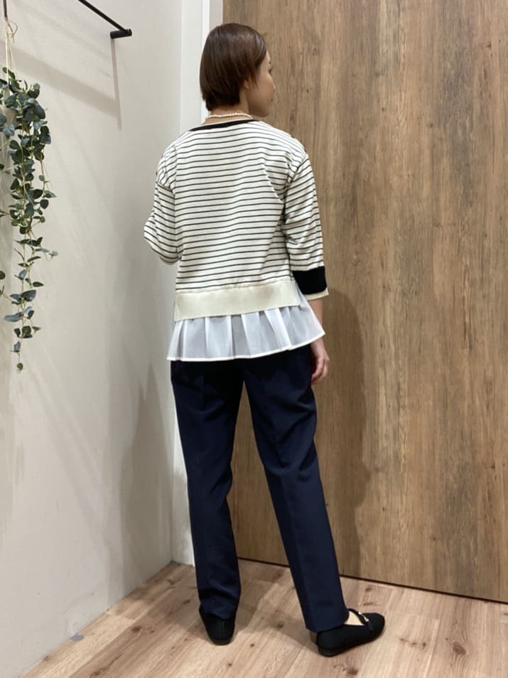 まなしぃさんの「grove｜【マシンウォッシュ／防シワ/SS-3L】ストレッチテーパードパンツ」を使ったコーディネート