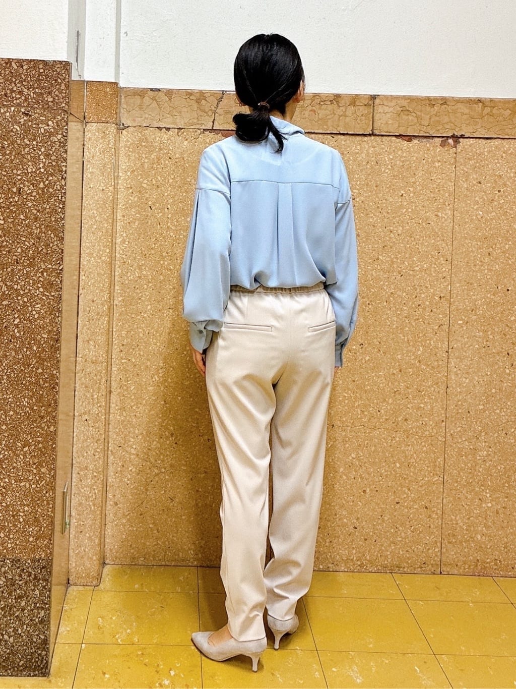 hattoriさんの「INDIVI｜【洗える】ジョーゼットボウタイブラウス」を使ったコーディネート