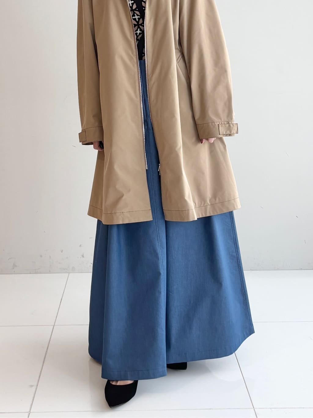 清水夏姫さんの「DRESSTERIOR｜【ウォッシャブル/撥水素材】撥水フーテッドツイルコート」を使ったコーディネート