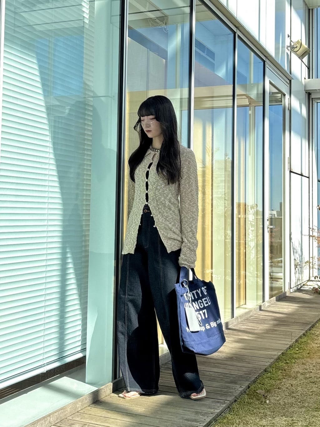 ibukiさんの「INDIVI｜ブークレポロニット」を使ったコーディネート