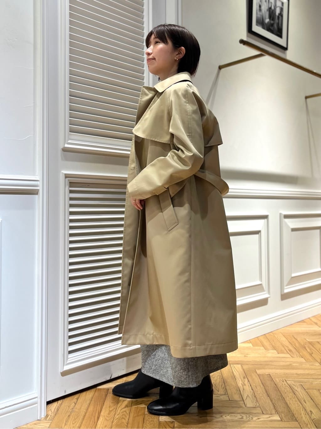 つじ まこさんの「DRESSTERIOR｜◆ウォッシャブル ツイードライク ワンピース」を使ったコーディネート
