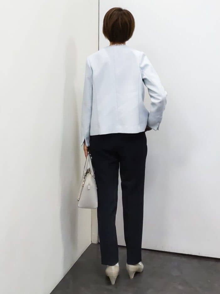 やまちゃんさんの「grove｜【マシンウォッシュ/防シワ/UVカット】ボウタイブラウス【マルチWAY】」を使ったコーディネート