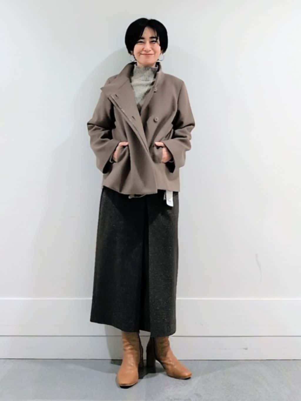 ミズタさんの「UNTITLED｜【8色展開/洗える】ウールカシミヤ ハイネックニット」を使ったコーディネート