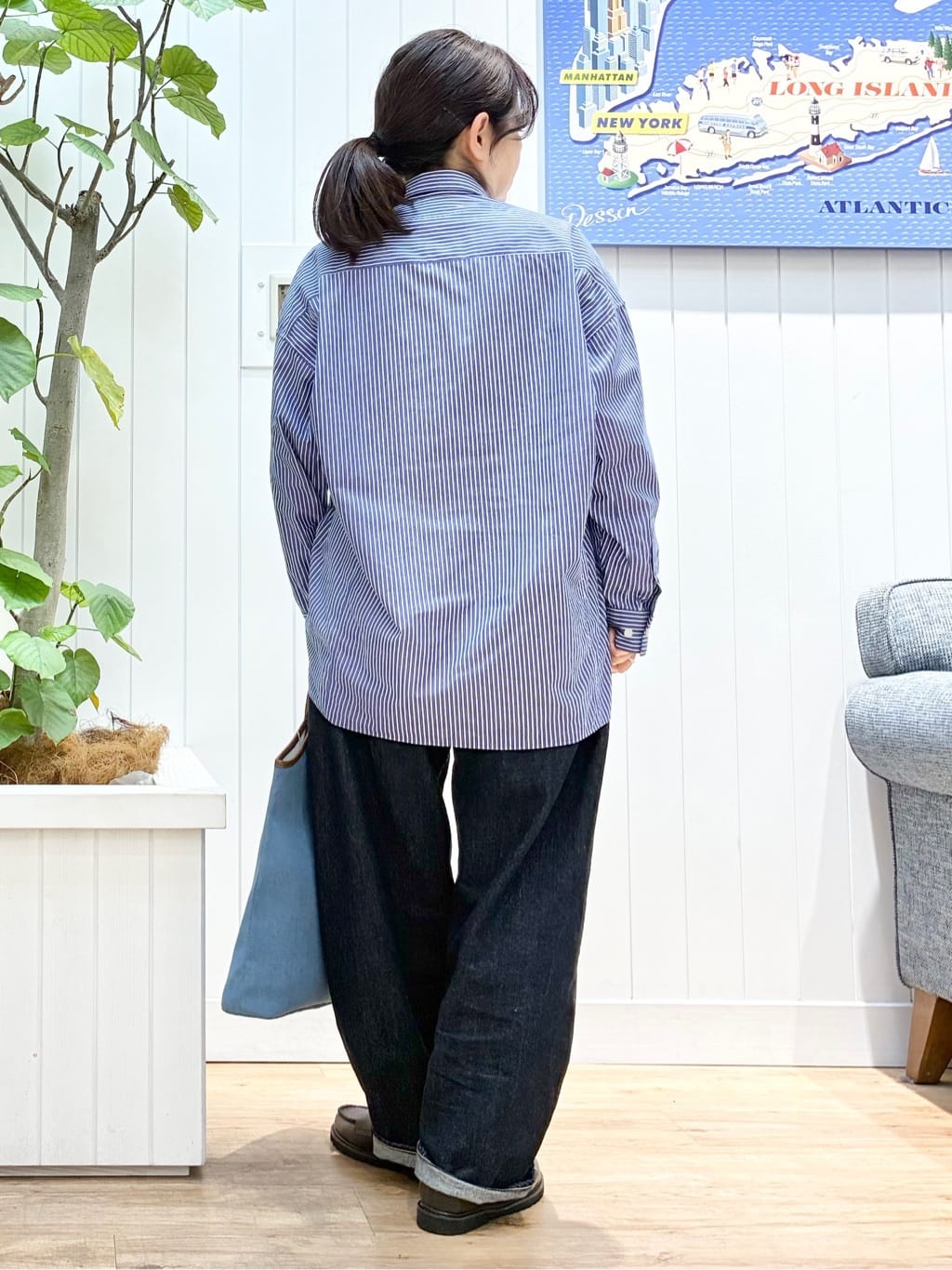 msatoさんの「Dessin｜【洗える】刺繍ロゴ入りオーバーシャツ」を使ったコーディネート