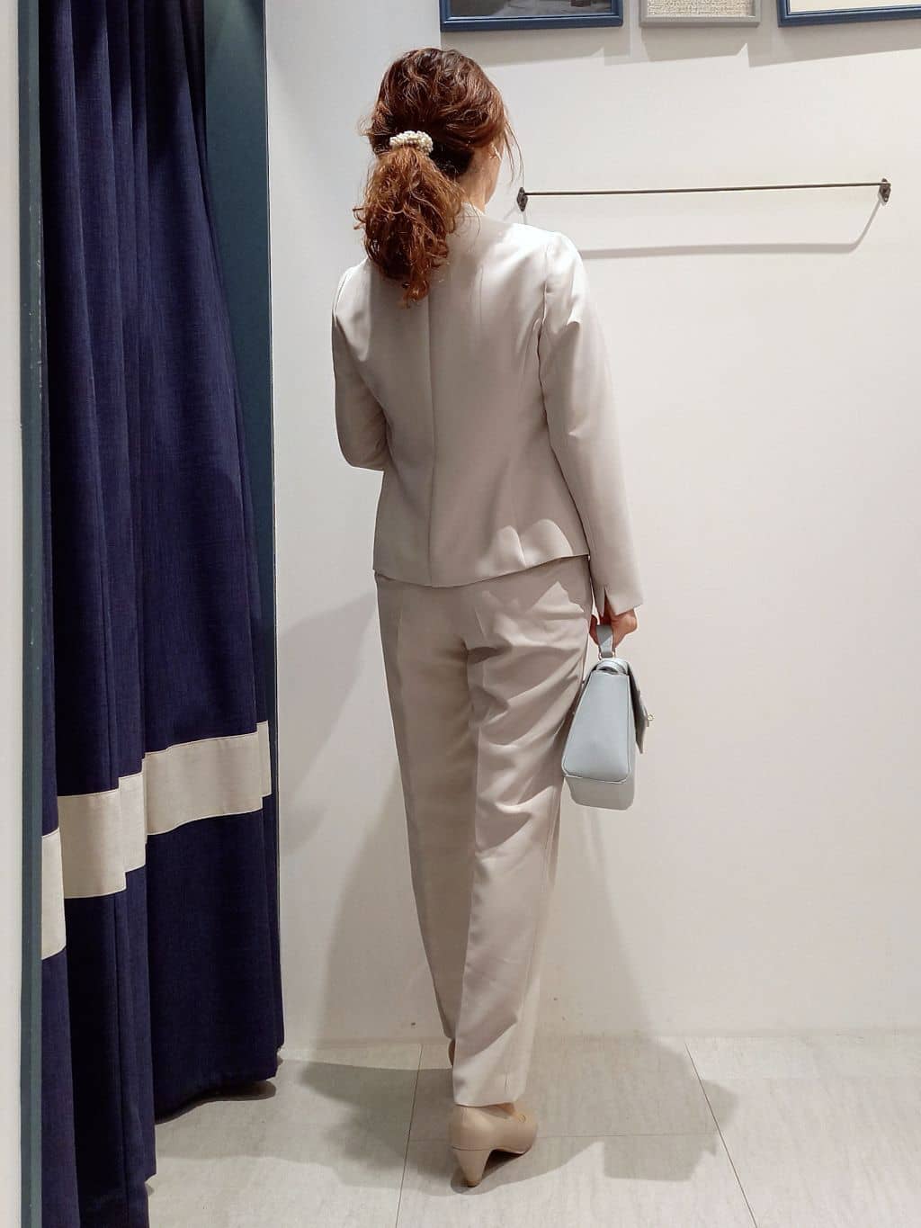 miiさんの「grove｜【マシンウォッシュ／防シワ/SS-3L】ストレッチノーカラージャケット」を使ったコーディネート