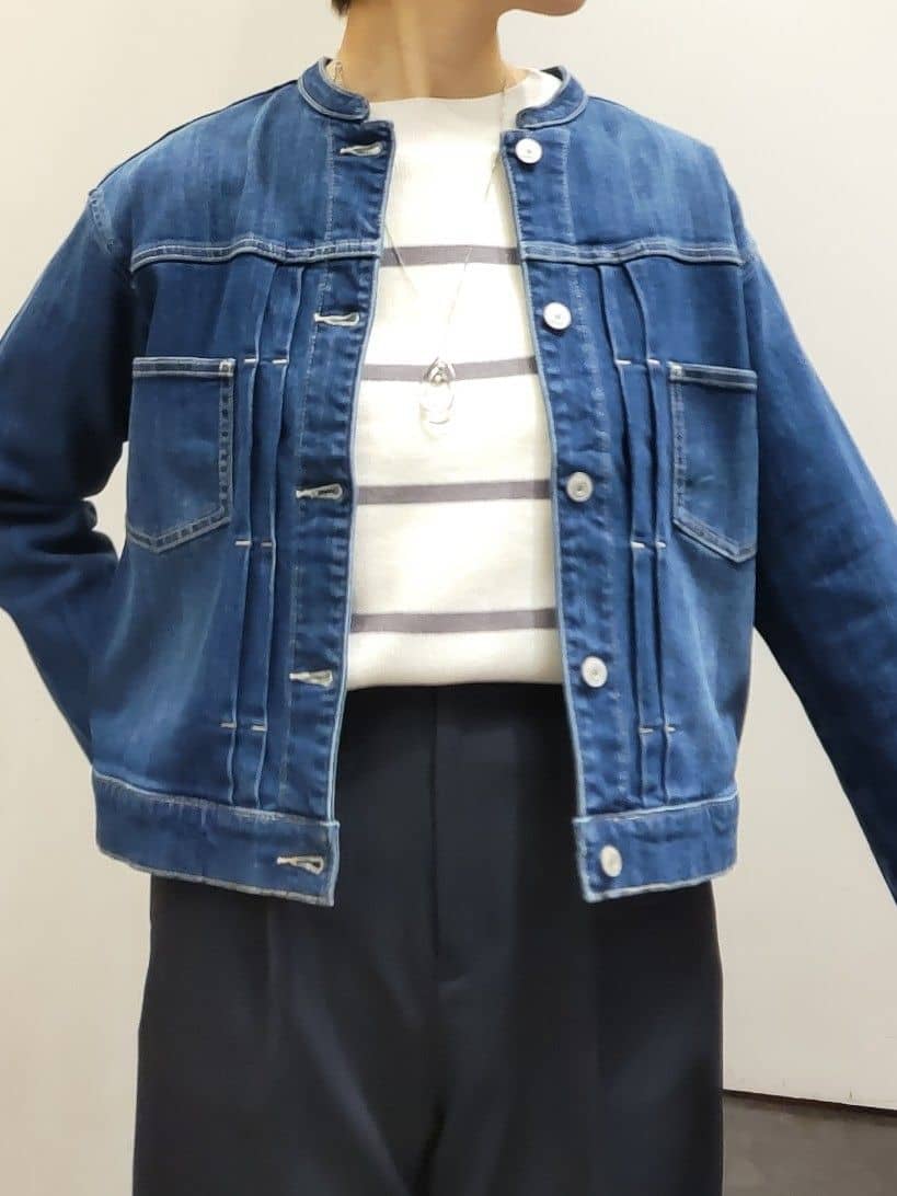 やまちゃんさんの「grove｜着心地軽やか、動きやすいストレッチデニムジャケット」を使ったコーディネート