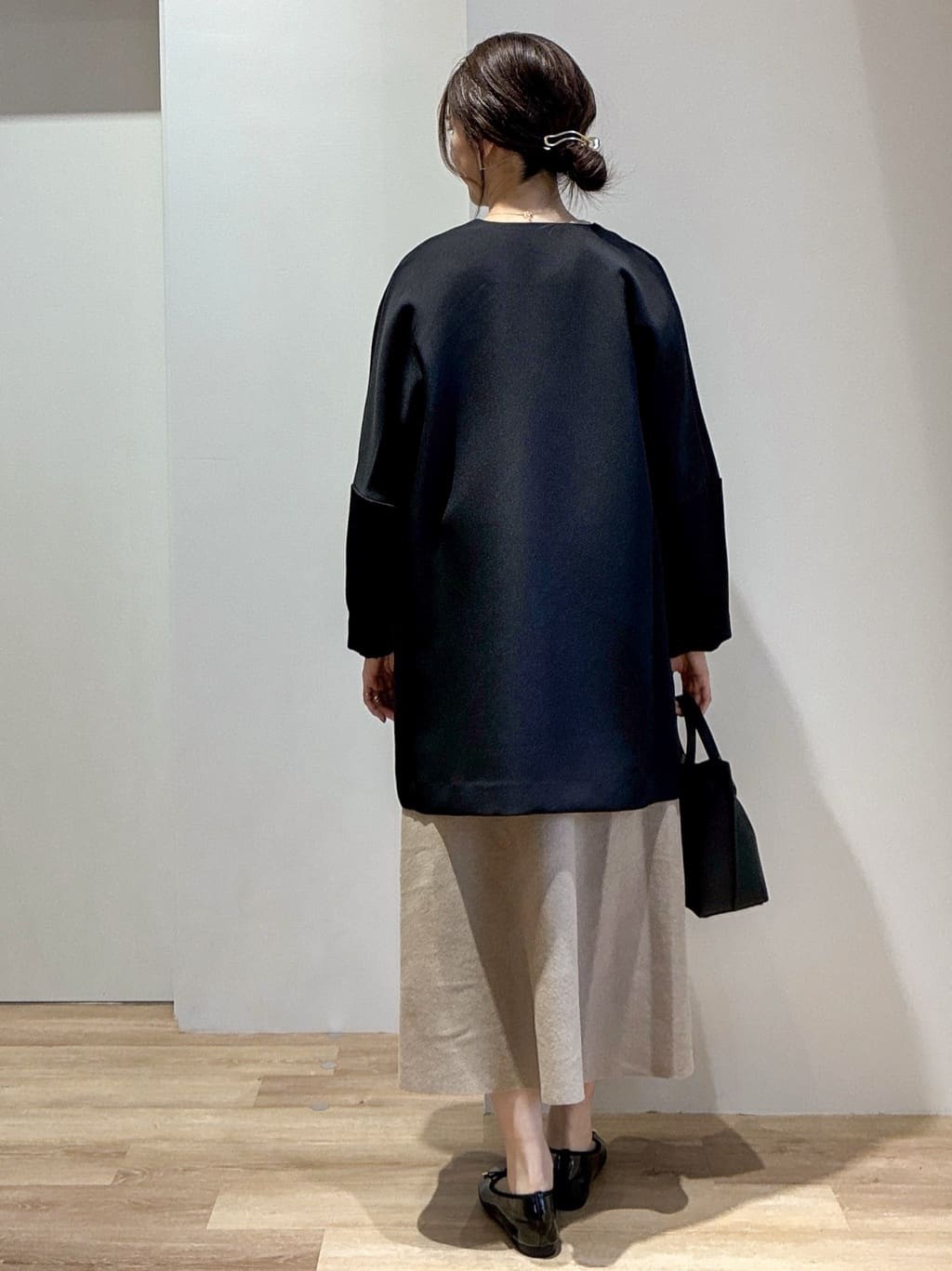もんちゃんさんの「OPAQUE.CLIP｜フォルムスリーブミドルコート【洗濯機OK】」を使ったコーディネート