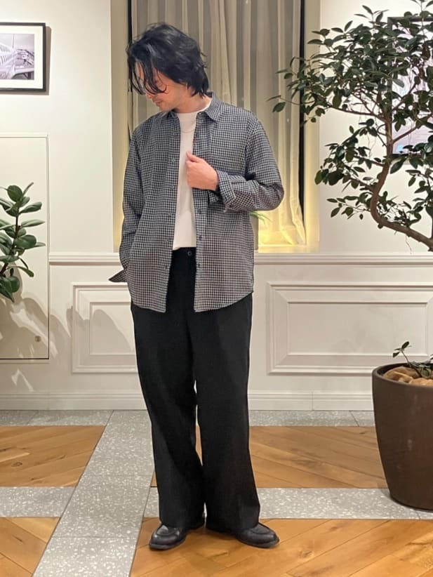 junyaさんの「DRESSTERIOR｜ミニチェックシャツ」を使ったコーディネート