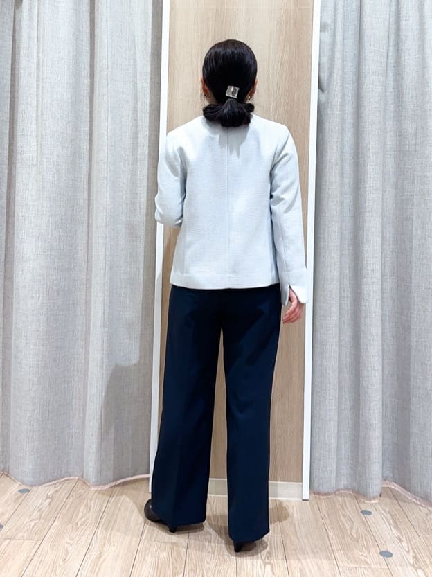 naoさんの「grove｜【ハレの日・通勤】きちんとからカジュアルまで着回せる、ミドル丈ツイードジャケット」を使ったコーディネート