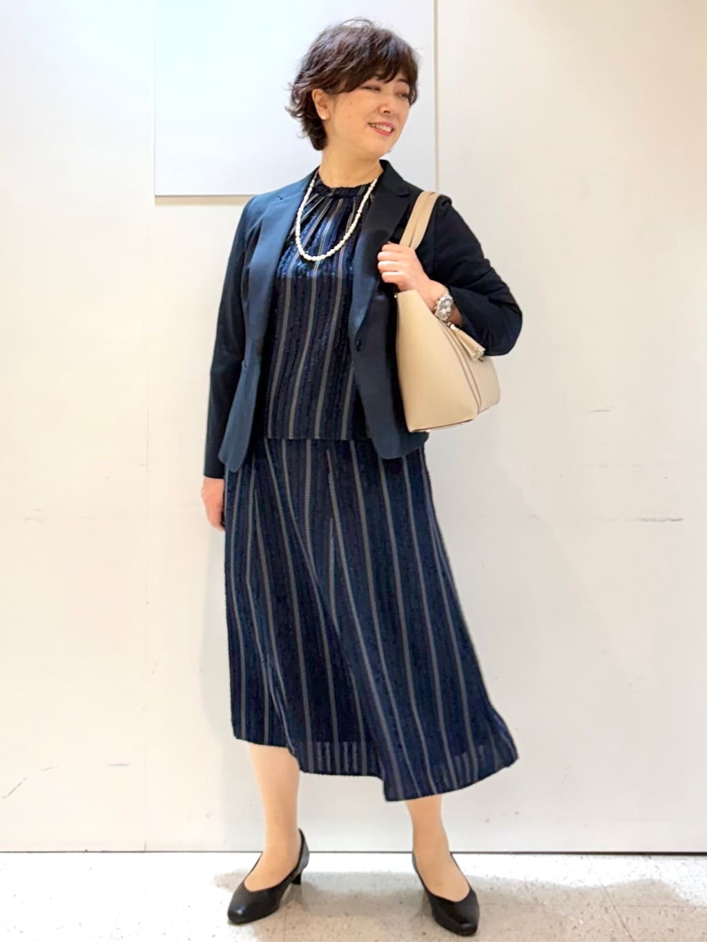 ヤスコさんの「Reflect｜【SS-4Lサイズ／UVカット／接触冷感】匠ジャケット／ベーシックテーラード」を使ったコーディネート