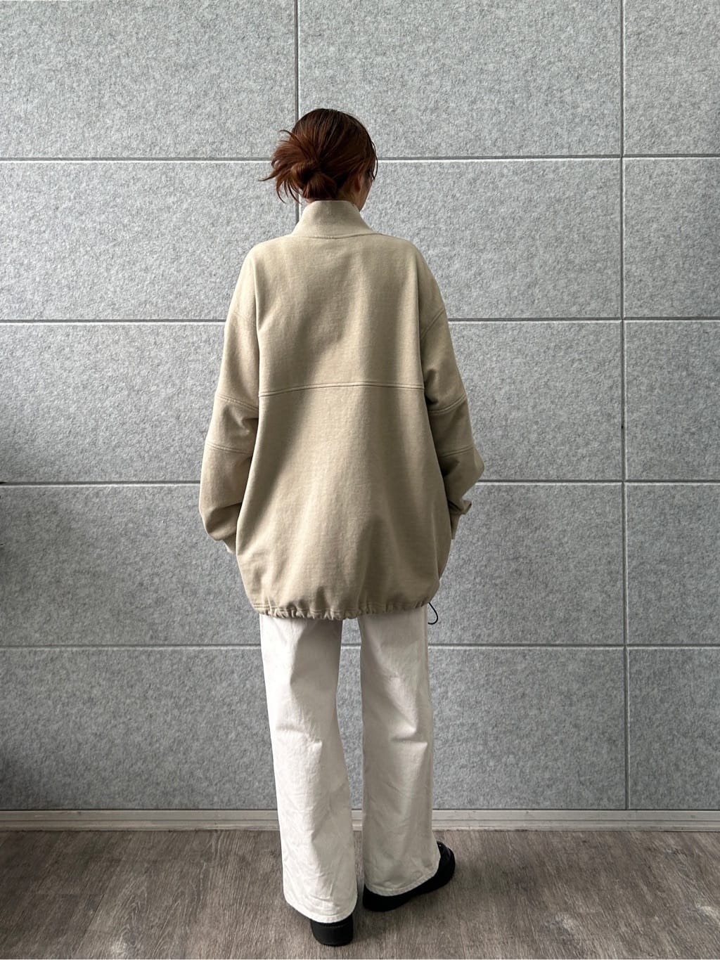 harunaさんの「CODE A｜half zip sweat mini dress」を使ったコーディネート
