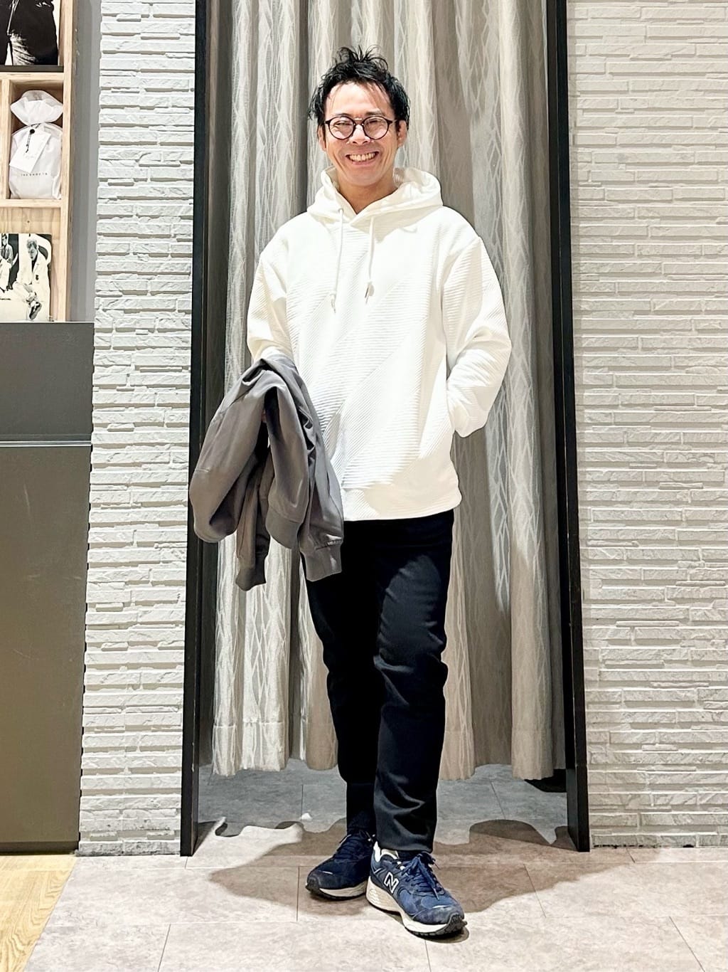 KENJI Iさんの「THE SHOP TK｜FLEX LINE ストレッチリブブルゾン　ストレッチ/防シワ/マシンウォッシャブル/セットアップ可」を使ったコーディネート