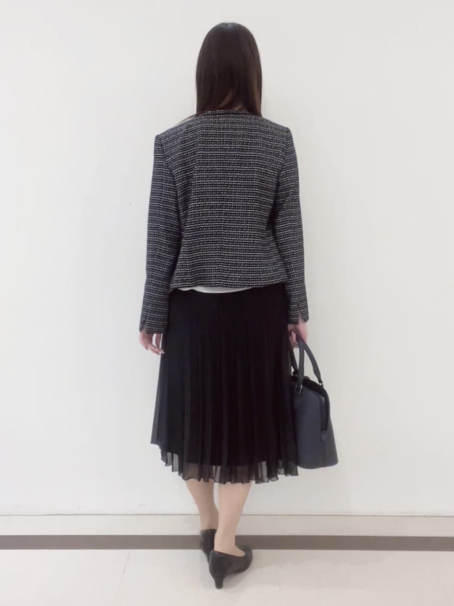 yukaさんの「Reflect｜【SS-4Lサイズ／フォーマル／セットアップ可】ツイードジャケット」を使ったコーディネート