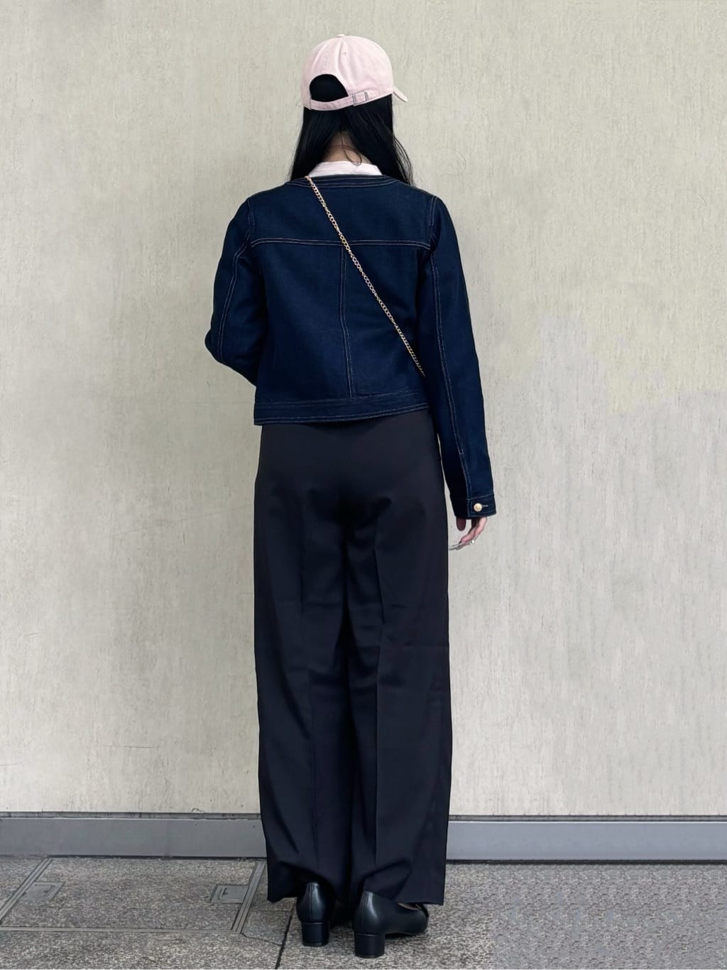 ささんの「OPAQUE.CLIP｜ミニマルノーカラーデニムジャケット【洗濯機OK】」を使ったコーディネート