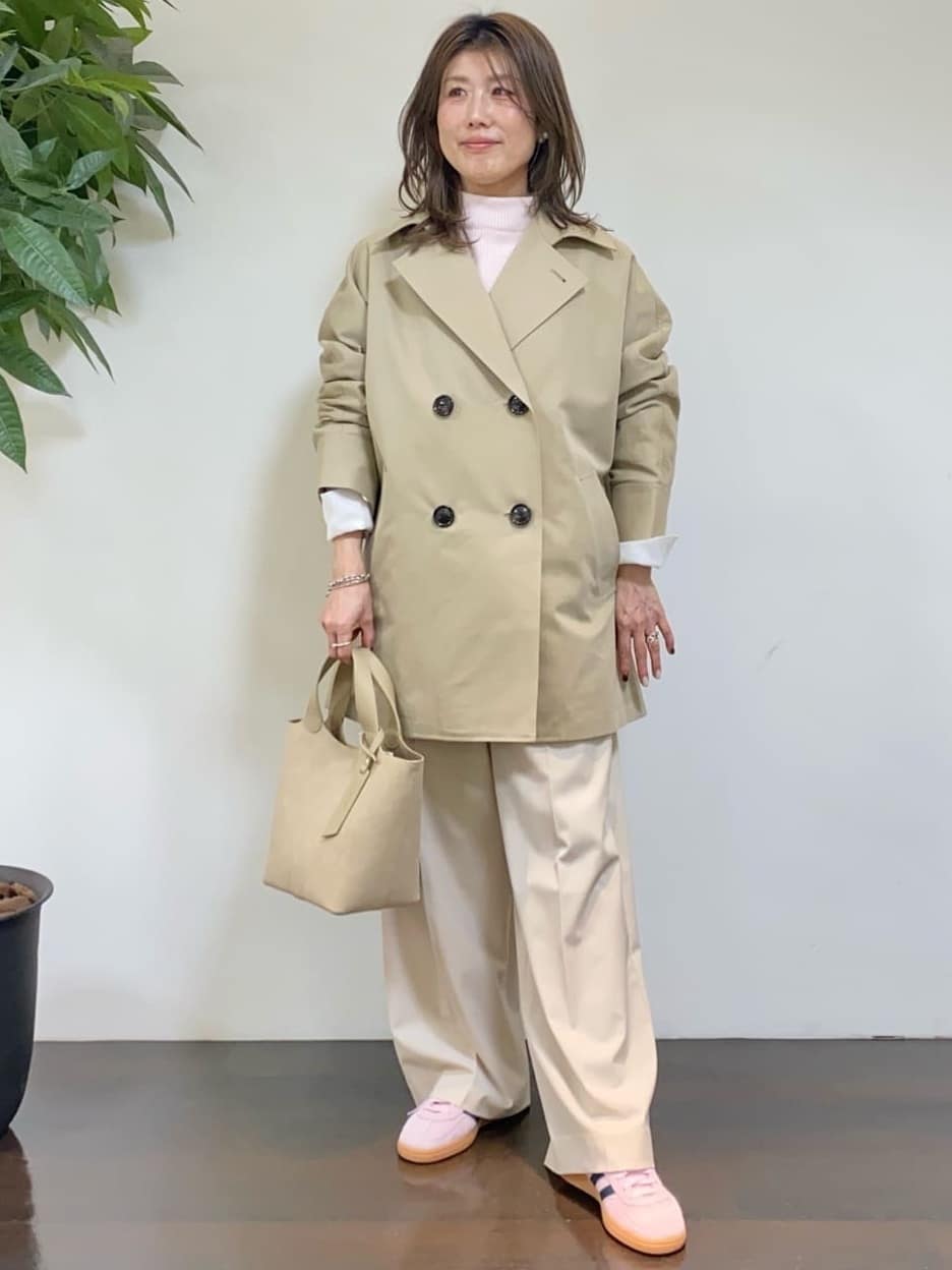 tomoさんの「UNTITLED｜【洗える】スポンディッシュ ボトルネックニット」を使ったコーディネート
