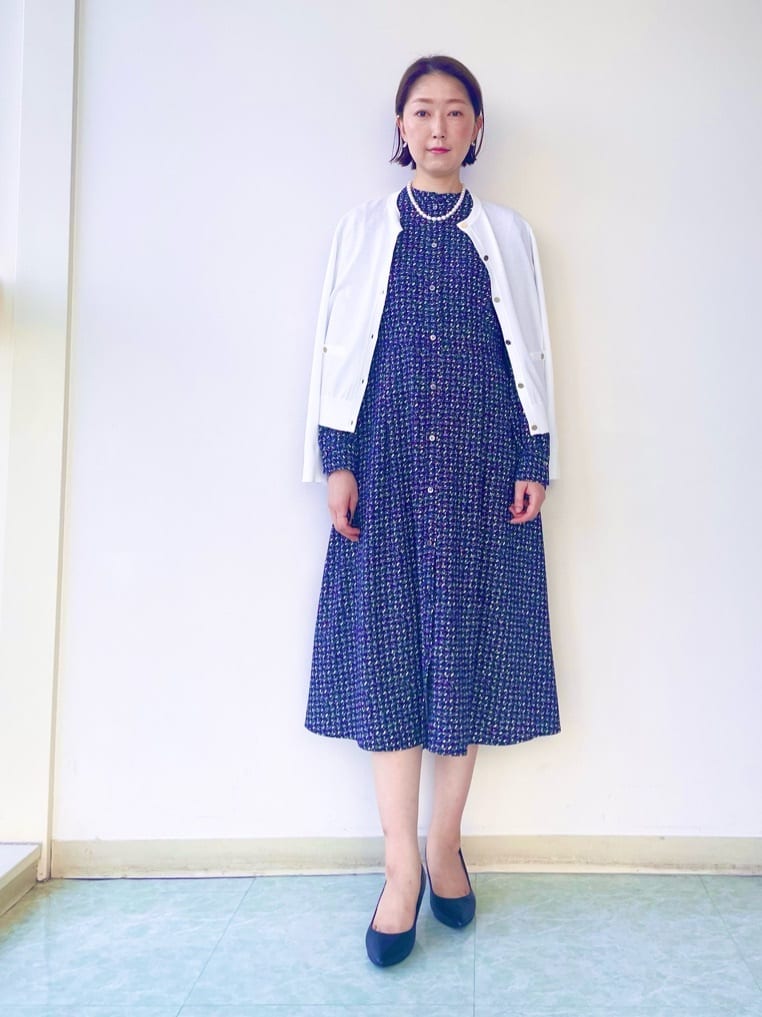 aliceさんの「UNTITLED｜【洗える/きれいめ】クラシカルツイードワンピース」を使ったコーディネート