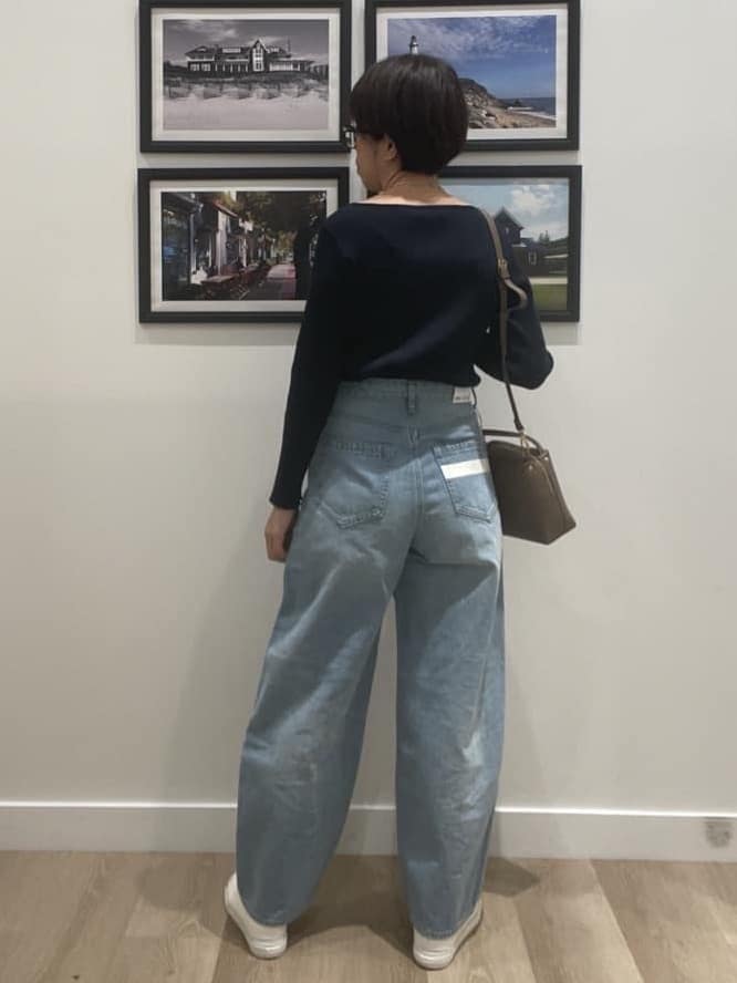 Naoさんの「Dessin｜【洗える】ボートネックリブニット」を使ったコーディネート